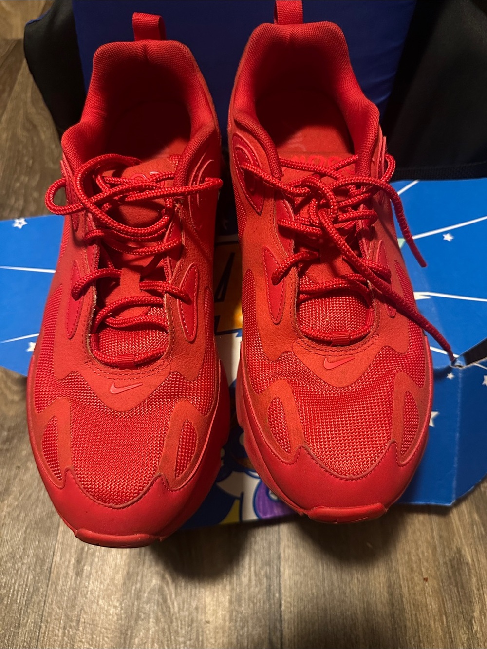 Nike Red Mesh and Synthetic Athletic Sneakers